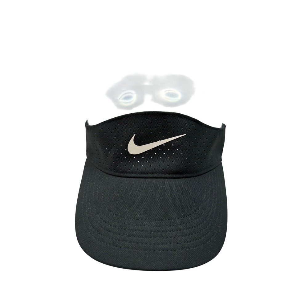 Nike Visor Unisex Black Dri-FIT Perforated Adjustable Athletic Hat OSFM